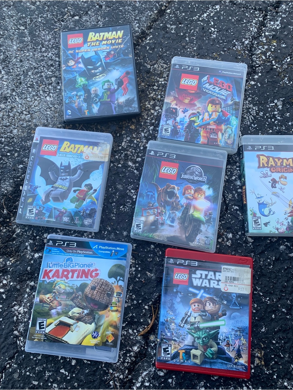 Lego PS3 Video Game Lot with Blue and Red Cover Art